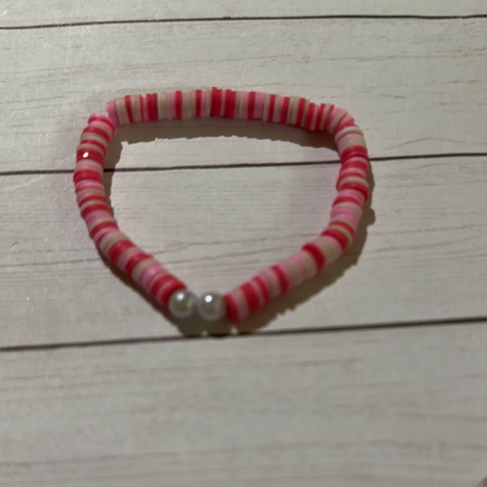 Pearly Pink Beaded Bracelet